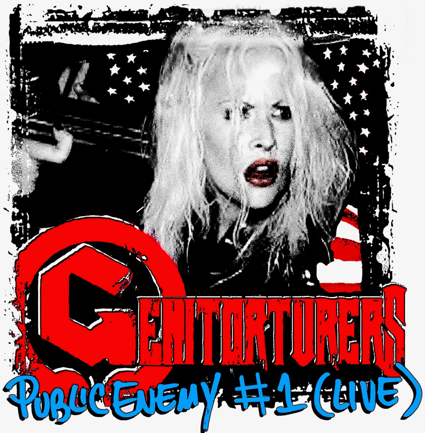 GENITORTURERS "SCARS & STRIPES" 7" Red Splatter  Vinyl * Autographed