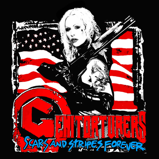 GENITORTURERS "SCARS & STRIPES" 7" Blue Splatter  Vinyl * Autographed!